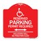 Signmission Connecticut Reserved Parking Permit Required Violators Fined Min $150 Alum, 18" x 18", RW-1818-24659 A-DES-RW-1818-24659 - alternate 1